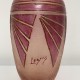 Vase Legras Décor Art Deco Verre gravé et emaillé