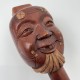 Yatate japonais en bois scuplté Nissho Antique wood carved netsuke Meiji Era