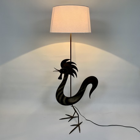 Lampadaire coq fer forgé DLG Marolles Jean Touret