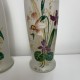 Paire de vases décor floral emaillé dans le gout de Legras