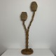 Lampadaire bambou rotin coco style 1950 1960 (DLG Louis Sognot)
