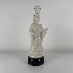 Pied de lampe céramique musicien Balalaika Russie Mongolie URSS