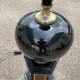 Imposant pied de lampe boule noir doré style Jansen Barbier vintage