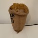 Lampe en sac toilé sucre canne Lionel Lescornec ? design 1980 (no giraudon )