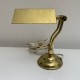 Petite lampe a poser style liseuse en métal doré vintage