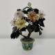 Arbre bouquet en pierre dure sculplté chine email cloisonné Chine XXe