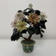 Arbre bouquet en pierre dure sculplté chine email cloisonné Chine XXe