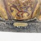 Buste de femme en platre polychrome La Tendresse Anton Nelson Art Nouveau