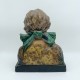 Buste de femme en platre polychrome La Tendresse Anton Nelson Art Nouveau