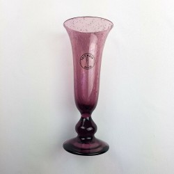 Vase verre soufflé violet Mauve Fait Main Riom France