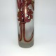 Vase rouleau en verre peint et doré decor floral inspiration art nouveau