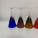 Lot de 7 verres a pied torsadé verre soufflé multicolore Murano