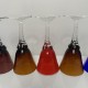 Lot de 7 verres a pied torsadé verre soufflé multicolore Murano