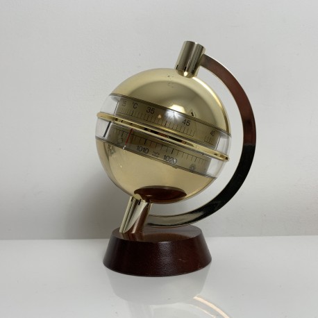 Barometre thermometre sputnik doré Huger vintage