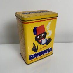 Boite chocolat Banania en fer blanc vintage