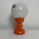 Lampe en bois laqué Philippe Capelle West Navy orange vintage