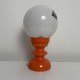 Lampe en bois laqué Philippe Capelle West Navy orange vintage