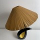 Lampe en céramique bicolore noire et jaune vintage