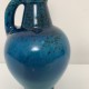 Pied de lampe en céramique craquelée bleue Francis Bichoff