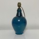Pied de lampe en céramique craquelée bleue Francis Bichoff