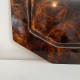 Plateau de service vintage écaille tortue hexagonal DLG Mercier Christian Dior