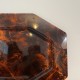 Plateau de service vintage écaille tortue hexagonal DLG Mercier Christian Dior