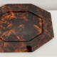 Plateau de service vintage écaille tortue hexagonal DLG Mercier Christian Dior
