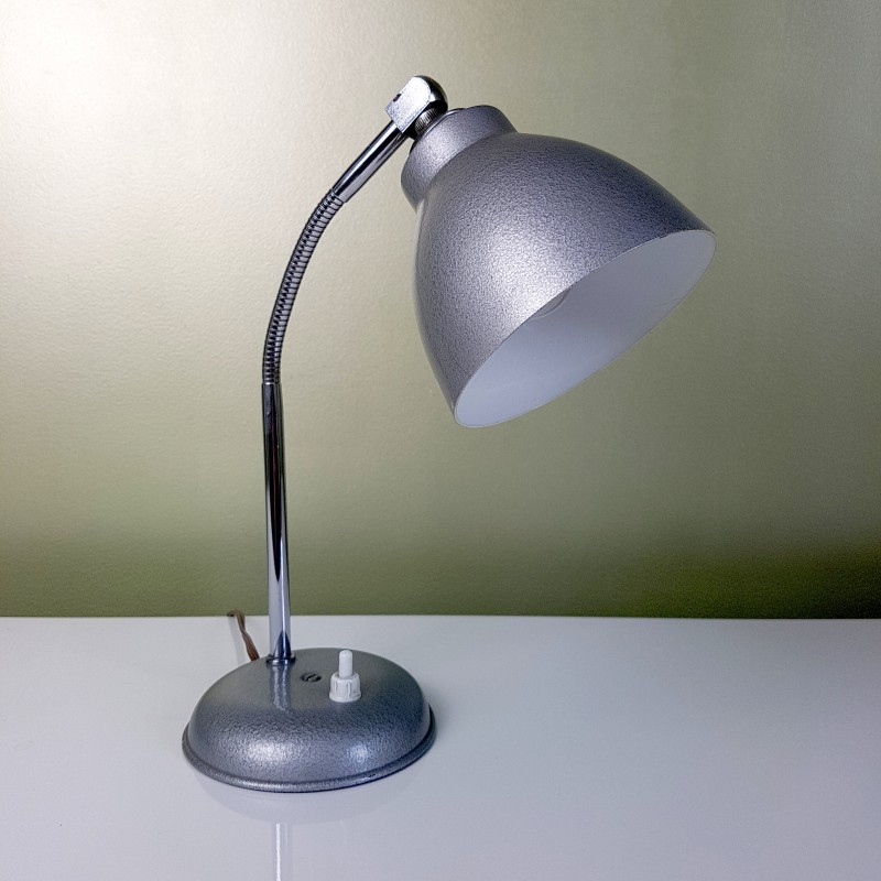 Lampe De Table Vintage Trépied - Finition Antique - Idéale Pour Bureau Ou Décoration