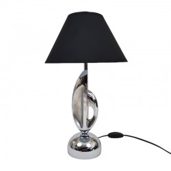 Lampe moderniste en metal chromé