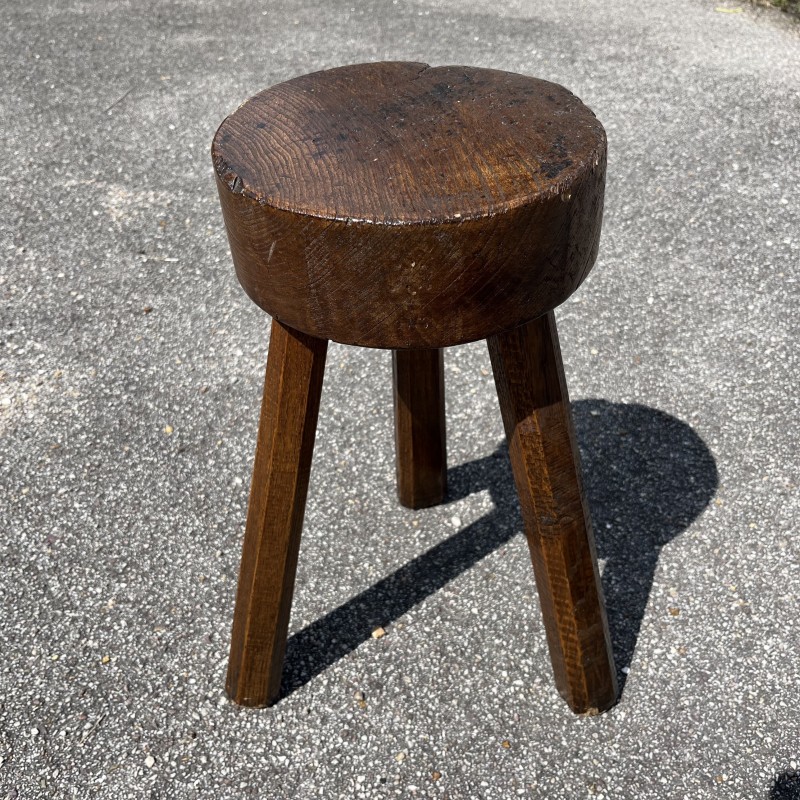 TABOURET BAS EN BOIS MANOA, style Rustique