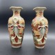 Paire de Vases Satsuma 29 cms Japon debut XXe