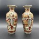 Paire de Vases Satsuma 29 cms Japon debut XXe