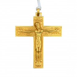 Pendentif croix crucifix en bronze Fernand Py Art Deco