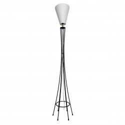 Lampadaire fer forgé forme diabolo vintage inspiration Motte