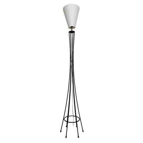 Lampadaire fer forgé forme diabolo vintage inspiration Motte