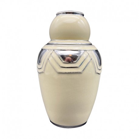Vase Art Deco ODYV ceramique craquelée modèle 538