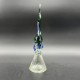 Sujet Poisson en verre de Murano vert et bleu pied torsadé 31 cms