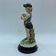 Figurine en porcelaine Galos musicien enfant gavroche joueur de cymbale