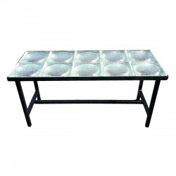 Table basse moderniste carreaux de verre Saint Gobain dlg Adnet Chareau