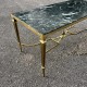 Table basse pietement en bronze doré etn plateau en marbre vert style Jansen Charles