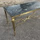 Table basse pietement en bronze doré etn plateau en marbre vert style Jansen Charles