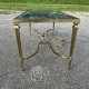Table basse pietement en bronze doré etn plateau en marbre vert style Jansen Charles