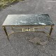 Table basse pietement en bronze doré etn plateau en marbre vert style Jansen Charles