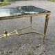 Table basse pietement en bronze doré etn plateau en marbre vert style Jansen Charles