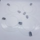 Lot de 4 Sous assiette Guzzini plastique transparent et chrome Made Italy Design