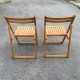 Paire de chaises pliantes en bois vintage