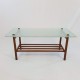 Table basse scandinave plateau verre