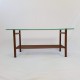 Table basse scandinave plateau verre