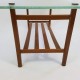 Table basse scandinave plateau verre