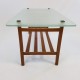 Table basse scandinave plateau verre